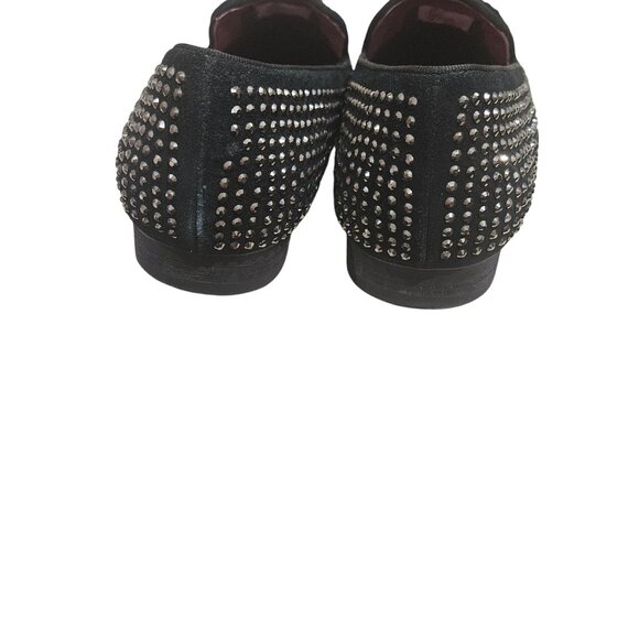 Steve Madden Mens Caviarr Black Studded Loafers Leather Upper Rubber Outsole Siz - Picture 3 of 6